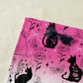 Serviette De Plage Genderfluide Pride Chat noir - Mystical Witchy (En situation)