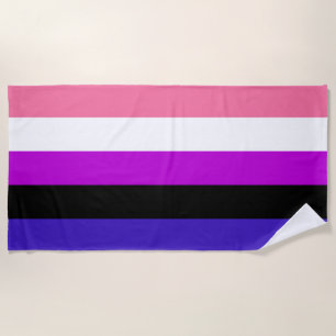 Serviette De Plage Genderfluidité Drapeau de fierté Plage