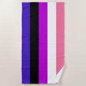 Serviette De Plage Genderfluidité Drapeau de fierté Plage (Devant)