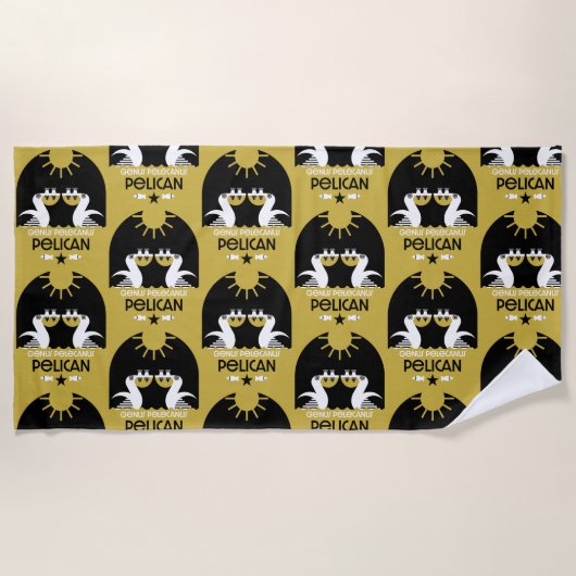 Serviette De Plage Genus Pelecanus Bird Art (Devant)