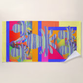 Serviette De Plage Geo Octopus (Devant)