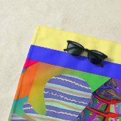 Serviette De Plage Geo Octopus (En situation)