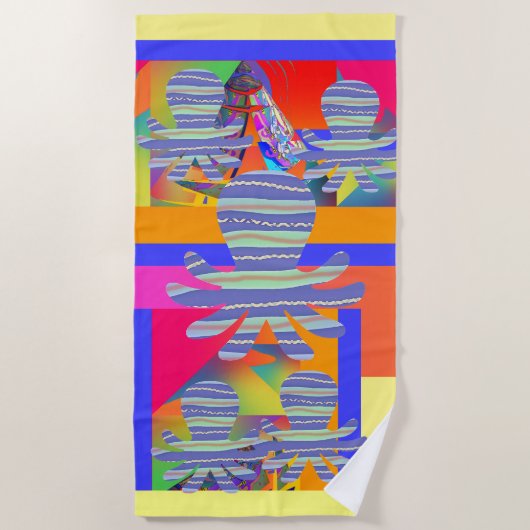 Serviette De Plage Geo Octopus (Devant)