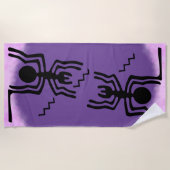 Serviette De Plage Géoglyphes de Nazca Lines - Araignée Bleue Antique (Devant)