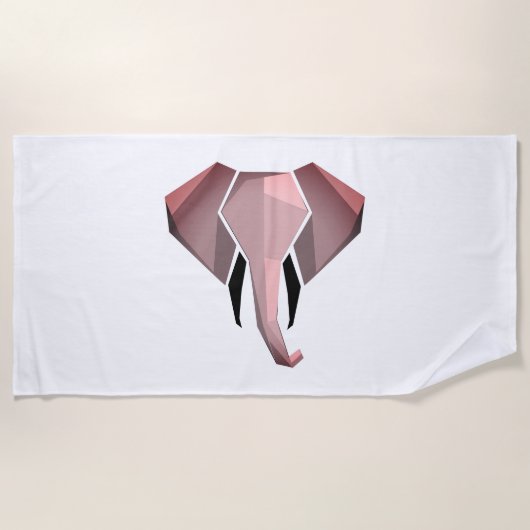 Serviette De Plage Géométrie Tête d'éléphant (Devant)