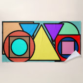 Serviette de plage géométrique (Devant)