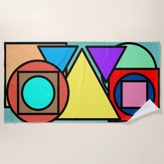 Serviette de plage géométrique (Devant)