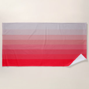 Serviette de plage géométrique à dégradé rouge