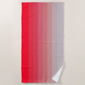 Serviette de plage géométrique à dégradé rouge (Devant)
