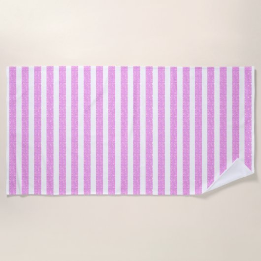 Serviette de plage géométrique rose (Devant)