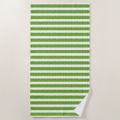 Serviette de plage géométrique verte (Devant)