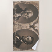 Serviette De Plage George Washington Abraham Lincoln Eagle Patriotiqu (Devant)
