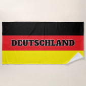 Serviette De Plage German flag of Germany personalized big (Devant)