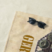 SERVIETTE DE PLAGE GERMAN LEOPARD TANK (En situation)