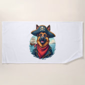Serviette De Plage German Shepherd Dog Pirate Copy (Devant)