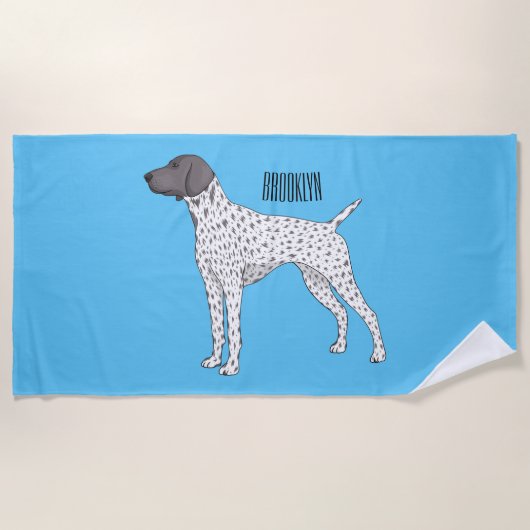 Serviette De Plage German Shorthred Pointer dog (Devant)