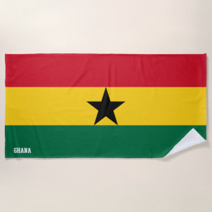 Serviette De Plage Ghana Drapeau splendide patriotique