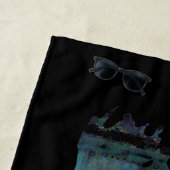 Serviette De Plage Ghost Girl in Blue – Haunting Surreal Art (En situation)