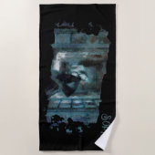 Serviette De Plage Ghost Girl in Blue – Haunting Surreal Art (Devant)