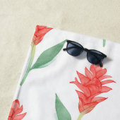 Serviette De Plage Gingembre rouge tropical (En situation)
