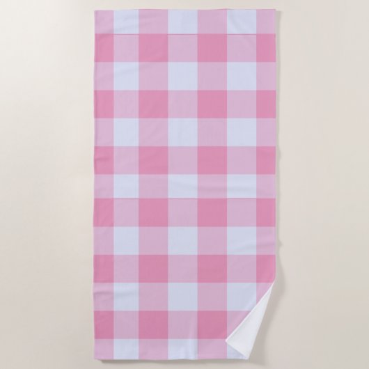 Serviette De Plage Gingham Pré Classique Moderne (Devant)