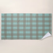Serviette De Plage Gingham vert (Devant)