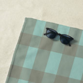 Serviette De Plage Gingham vert (En situation)