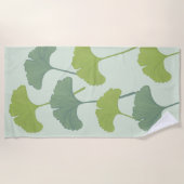 Serviette De Plage Ginkgo Leaves Customizable Background Colors (Devant)