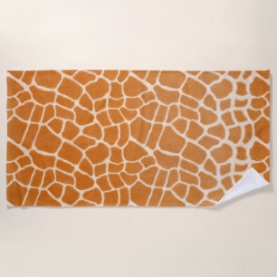Serviette De Plage Giraffe Fourrure Réaliste Exotique Poster de anima