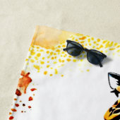 Serviette De Plage Giraffe Savannah Art (En situation)