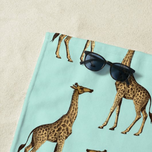 Serviette De Plage Giraffes africaines (En situation)