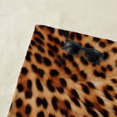 Serviette De Plage Girl Glam Leopard Baisers Lips (En situation)