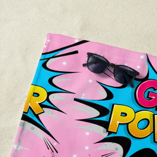 Serviette de plage Girl Power (En situation)