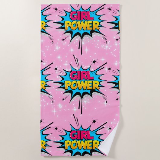 Serviette de plage Girl Power (Devant)