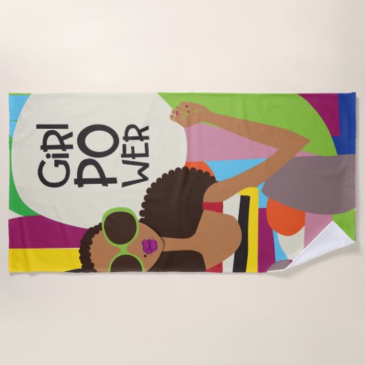 Serviette de plage Girl Power (Devant)