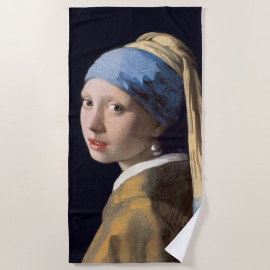 Serviette De Plage Girl with a Pearl Earring (Devant)