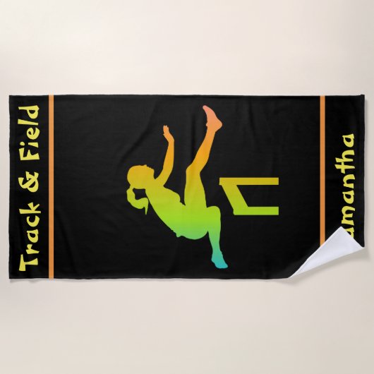 Serviette De Plage Girls Track and Field Beach Towel (Devant)