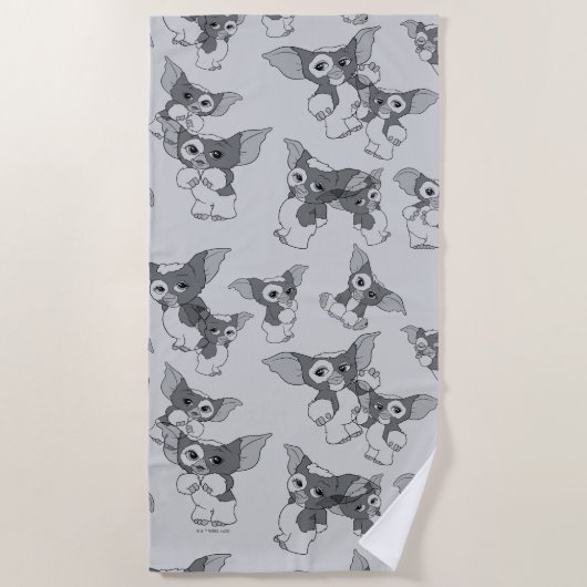 Serviette De Plage Gizmo | Motif noir et blanc (Devant)