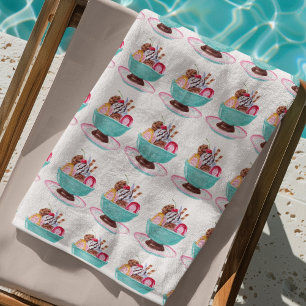 Serviette De Plage Glace à l'eau colorée Sundae Enfants