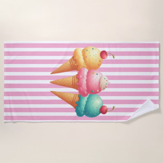 Serviette De Plage Glace colorée (Devant)