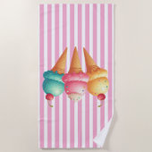 Serviette De Plage Glace colorée (Devant)