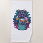 Serviette De Plage Glace loup-garou (Devant)
