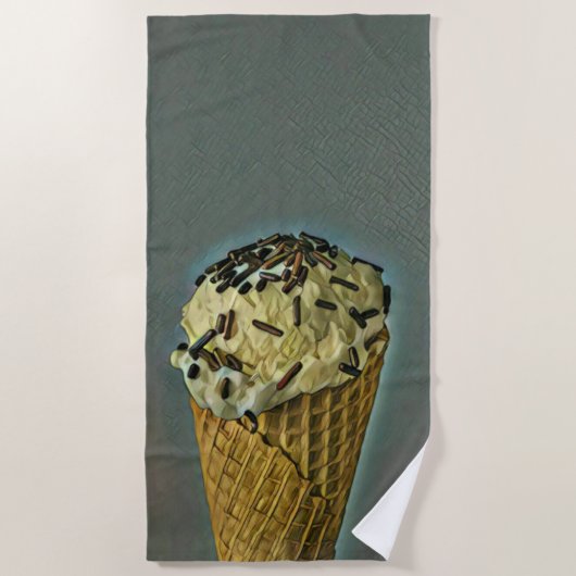 Serviette De Plage glaces vintages (Devant)