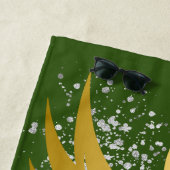 Serviette De Plage Glam Gold Phoenix Silver Parties scintillant Monog (En situation)