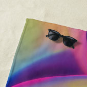 Serviette De Plage Glamour Neon Galaxy (En situation)