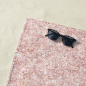 Serviette De Plage Glitzy Blush Pink Glitter   (En situation)