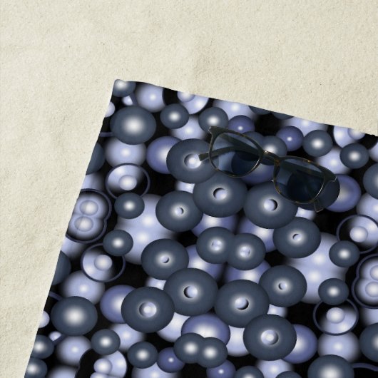 Serviette De Plage Global Concentric Circle Orbital Art Abstrait (En situation)