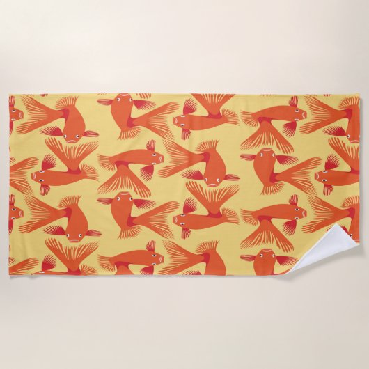 Serviette de plage "Glorious Goldfish" (Devant)