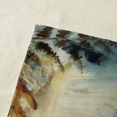 Serviette De Plage gnome aquarelle (En situation)