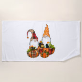 Serviette De Plage Gnomes citrouilles Automne automne mignon Hallowee (Devant)